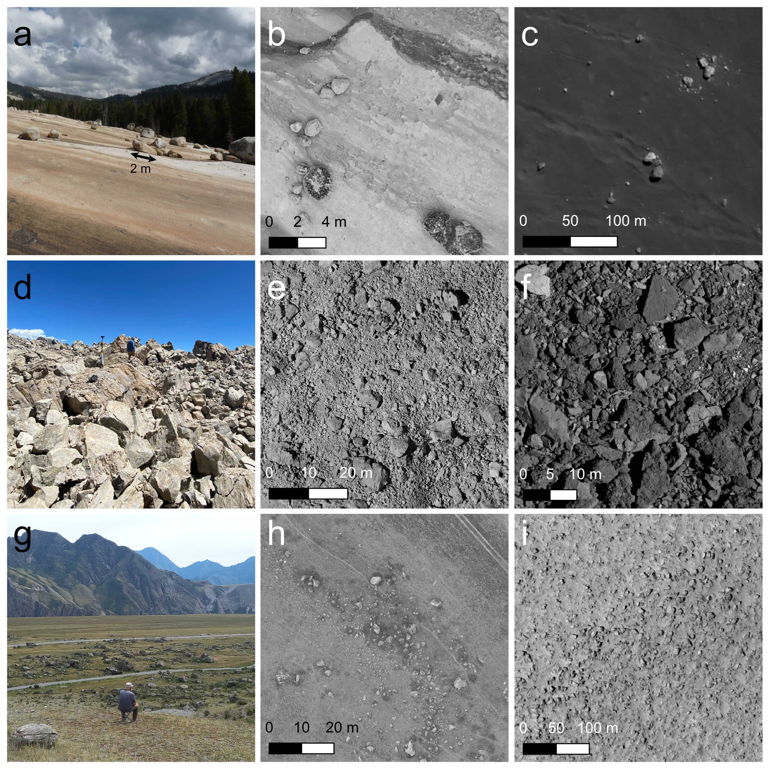 Terrestrial boulder fields (planetary analogs)